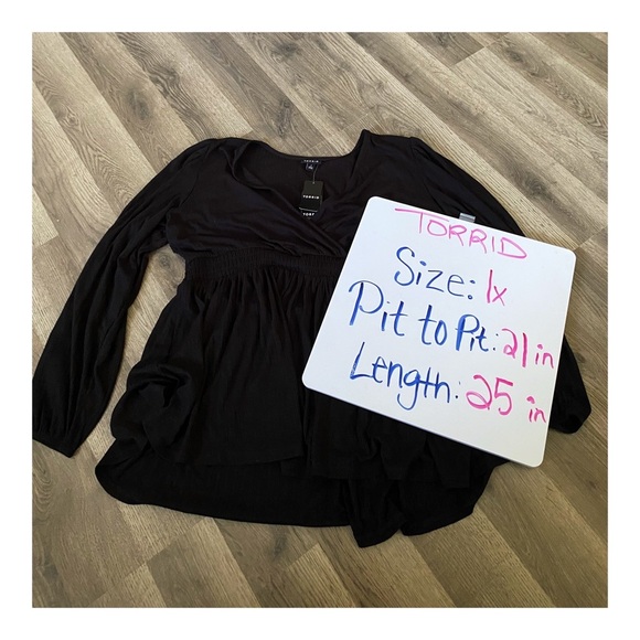 TORRID Black Babydoll Top - Picture 7 of 8